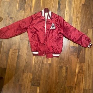 Satin Red Alabama Bomber Jacket
